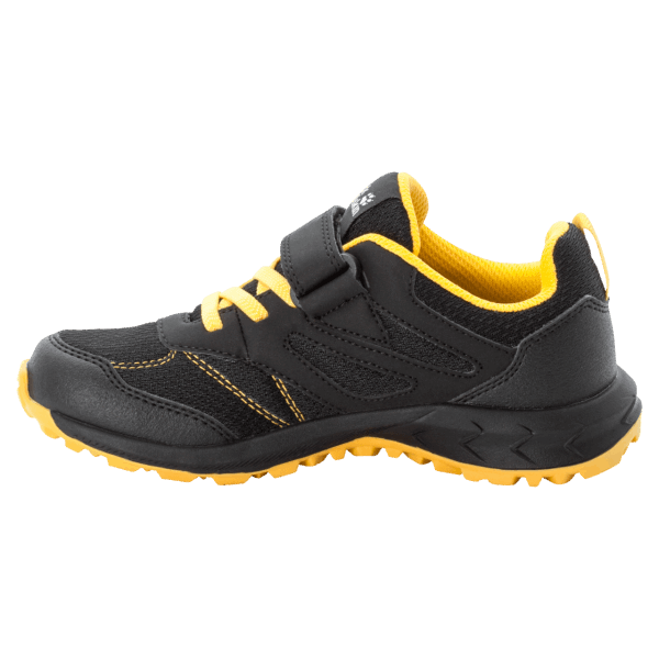 Zwart-potig Geel Xt Fashion Jack Wolfskin Kid's Woodland Low Vc