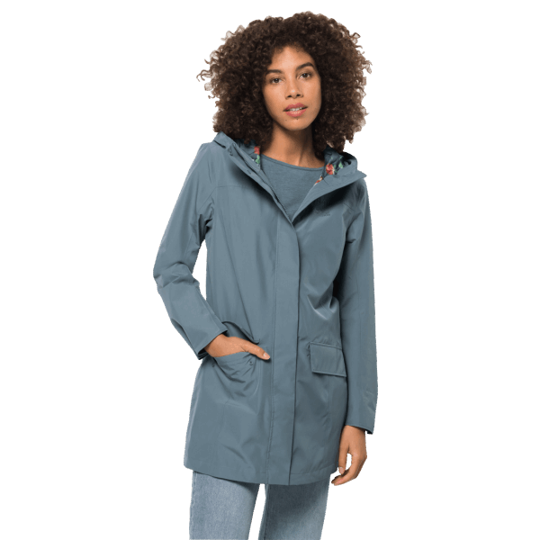 Merken Jack Wolfskin Teal Grey Cape York Paradise Jas Voor Dames