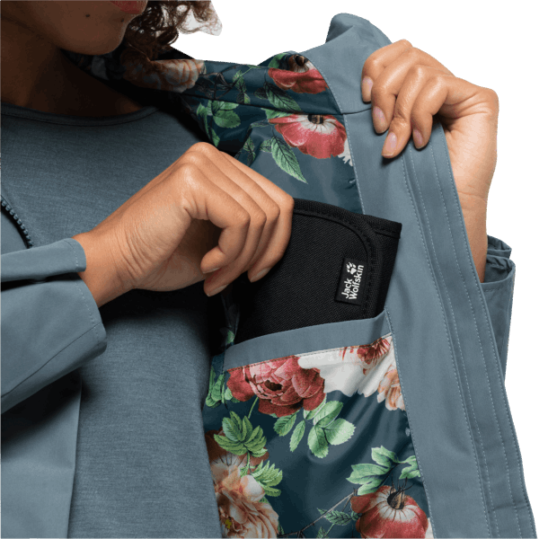 Merken Jack Wolfskin Teal Grey Cape York Paradise Jas Voor Dames