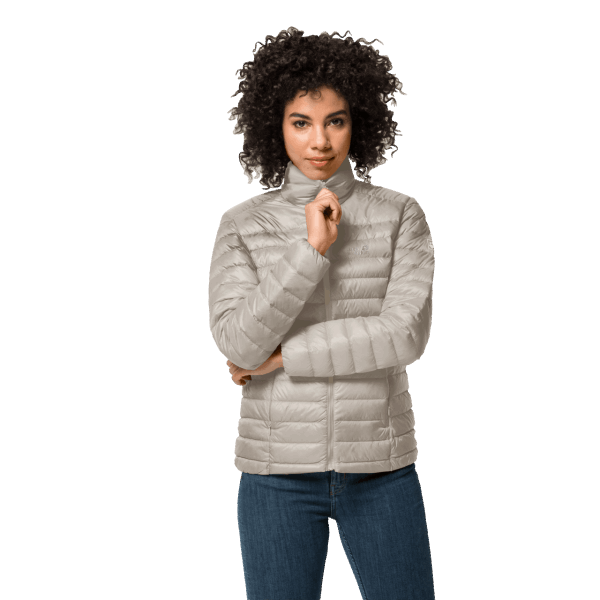 Stoffige Grijze Jwp Donsjack Wolfskin-merken Voor Dames