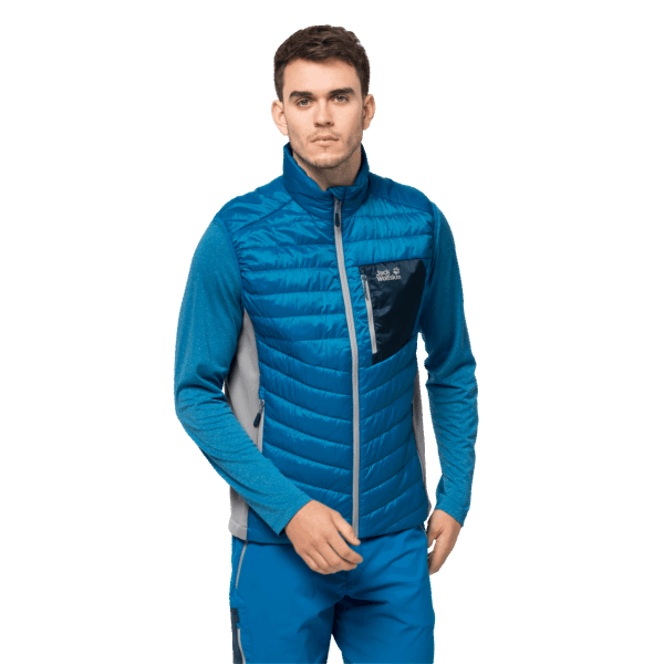 Jack Wolfskin Blauw Pacific Origins Routeburn Vest Voor Heren