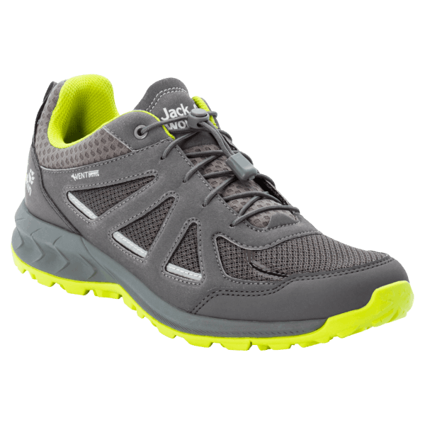 Grijs-limoen Herenjack Wolfskin Met 2 Ventilatieopeningen En Lage Collectie