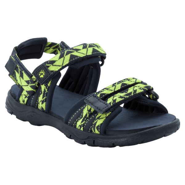 Blauw-limoen 2-in-1-sandaal Voor Kinderen Van Jack Wolfskin