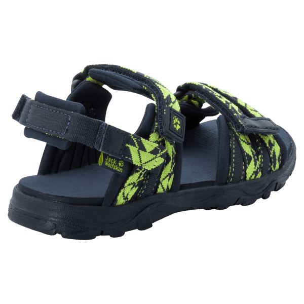 Blauw-limoen 2-in-1-sandaal Voor Kinderen Van Jack Wolfskin