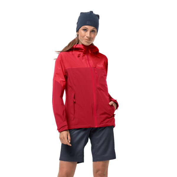 Heldere Scharlaken Collecties Wandeljack Voor Dames Jack Wolfskin