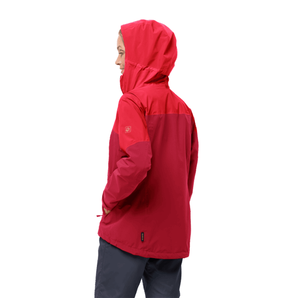 Heldere Scharlaken Collecties Wandeljack Voor Dames Jack Wolfskin