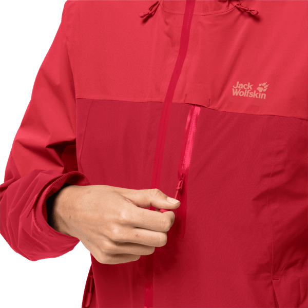 Heldere Scharlaken Collecties Wandeljack Voor Dames Jack Wolfskin