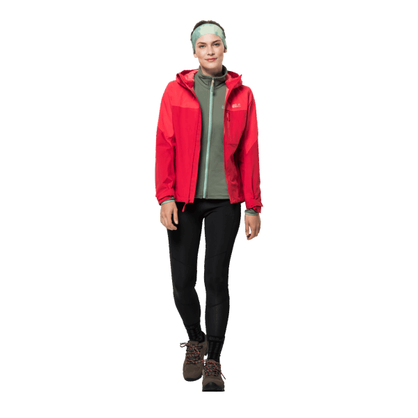Heldere Scharlaken Collecties Wandeljack Voor Dames Jack Wolfskin