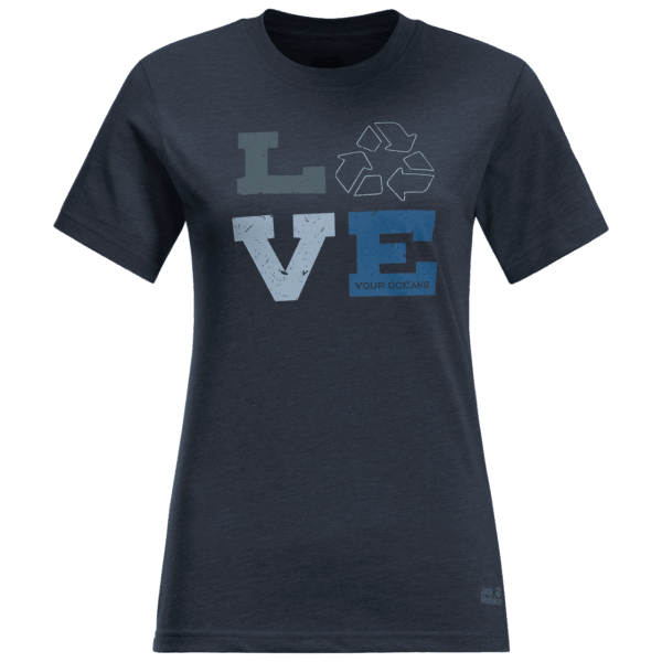 Beste Dames Ocean Love T Night Blue Jack Wolfskin
