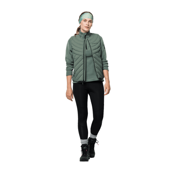 Hedge Green Hot Jack Wolfskin Atletische 1/2 Ritssluiting Voor Dames