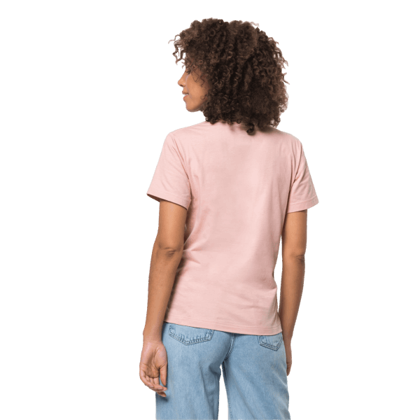 Jack Wolfskin Bloemenlogo T-collectie Voor Dames Lichte Blos
