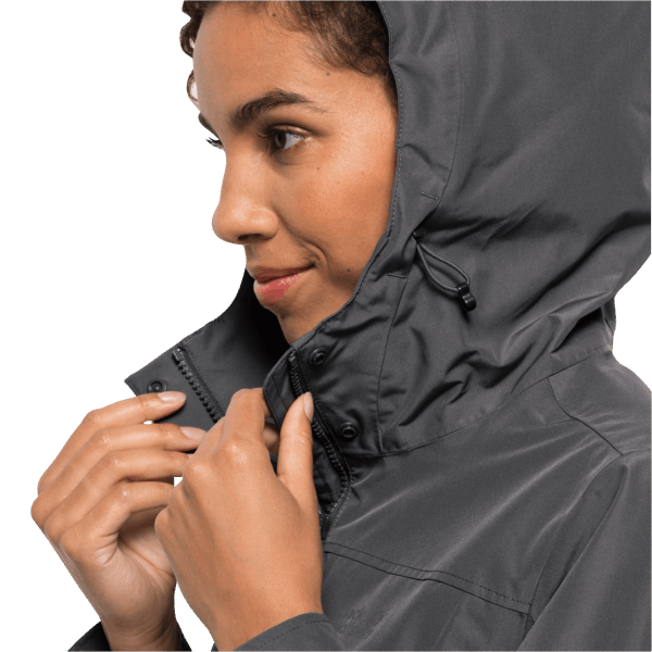 Originele Jack Wolfskin Cape York Paradise Jas Asfalt Voor Dames