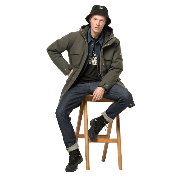 Donker Leisteen Jack Wolfskin Heren Nature Relief T Hot