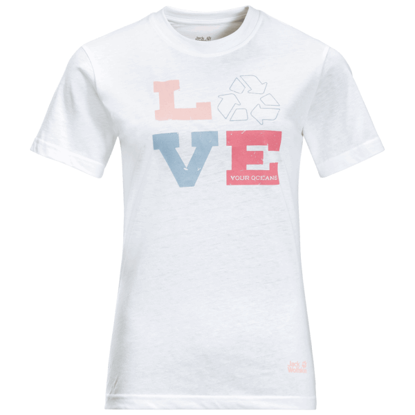Nieuw Jack Wolfskin White Rush Dames Ocean Love T