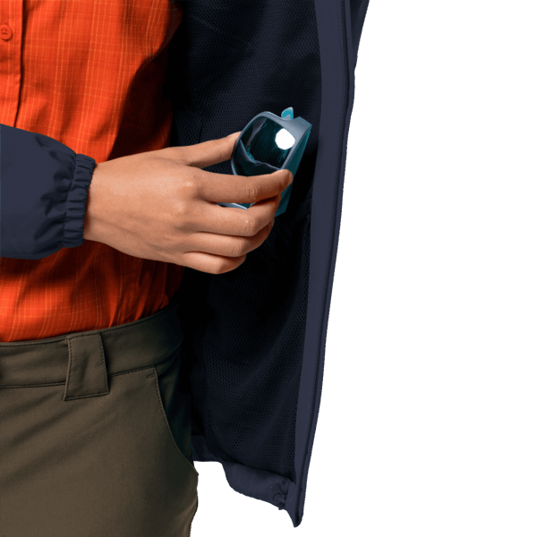 Jack Wolfskin Nachtblauw Origineel Stormy Point Damesjack