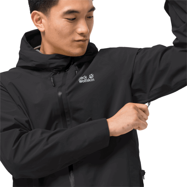 Collectie Heren Hoogste Piek Jas Jack Wolfskin Zwart