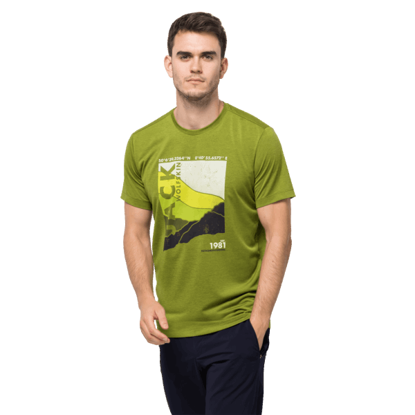 Jack Wolfskin Golden Cipres Collectie Heren Crosstrail Graphic T