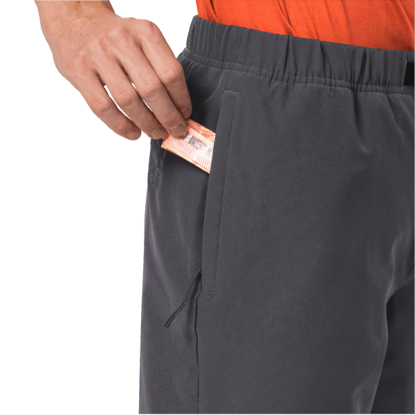 Heren Zomer Lifestyle Shorts Asfalt Originele Jack Wolfskin
