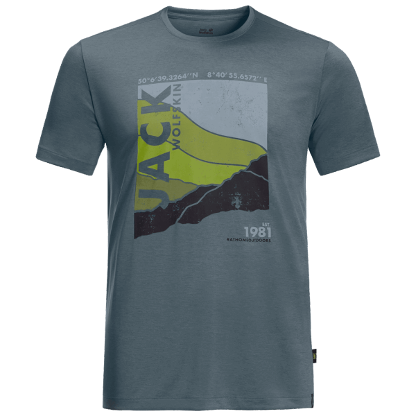Jack Wolfskin Storm Grijze Crosstrail Graphic T-collecties Voor Heren