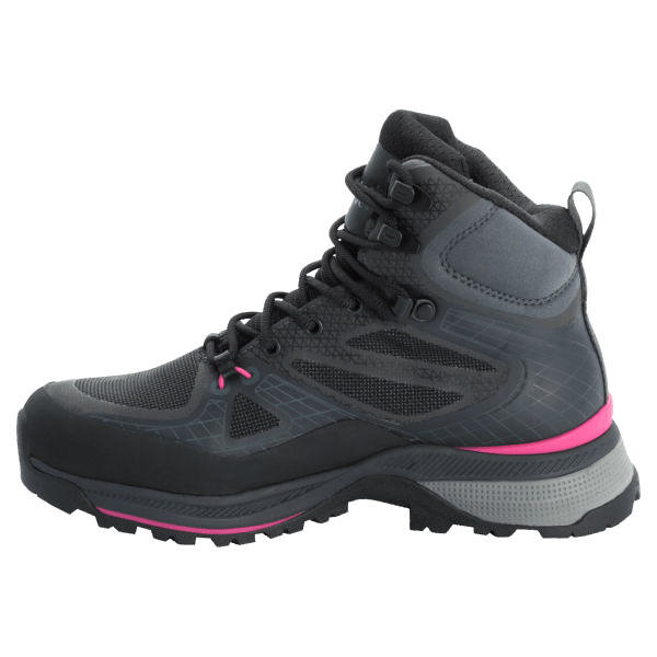 Dames Force Trekker Texapore Mid Zwart-roze Collectie Jack Wolfskin