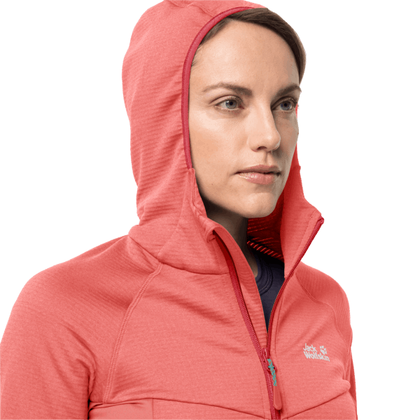 Hydro Grid Fleece Voor Dames Desert Rose Origin Jack Wolfskin