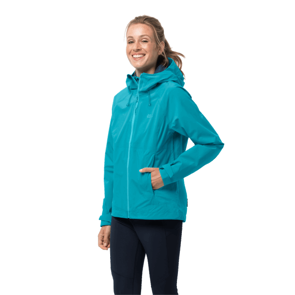 Damesjack Met Hoogste Klep Merken Jack Wolfskin Donkercyaan