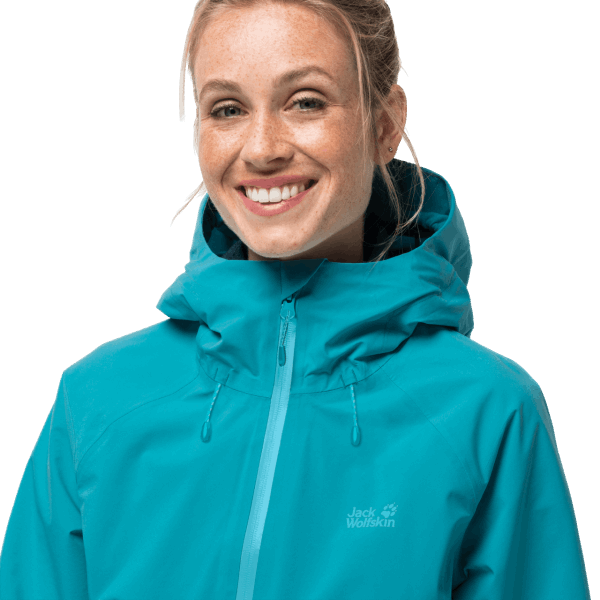 Damesjack Met Hoogste Klep Merken Jack Wolfskin Donkercyaan