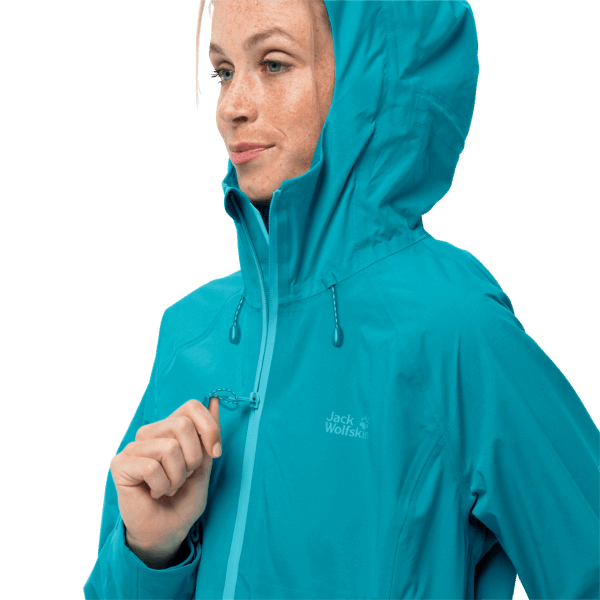 Damesjack Met Hoogste Klep Merken Jack Wolfskin Donkercyaan