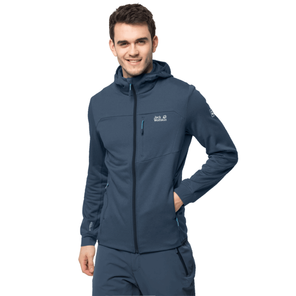 Heren Hydro Grid Fleece Collectie Donderblauw Jack Wolfskin