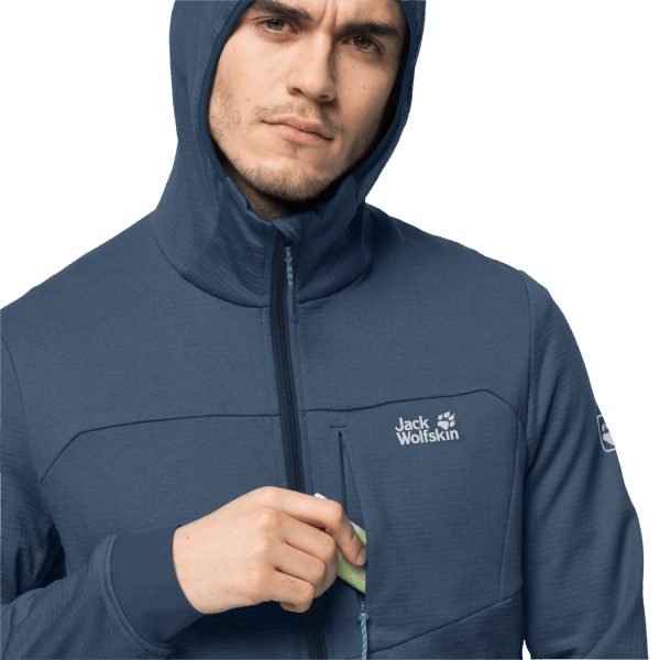 Heren Hydro Grid Fleece Collectie Donderblauw Jack Wolfskin