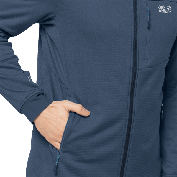 Heren Hydro Grid Fleece Collectie Donderblauw Jack Wolfskin