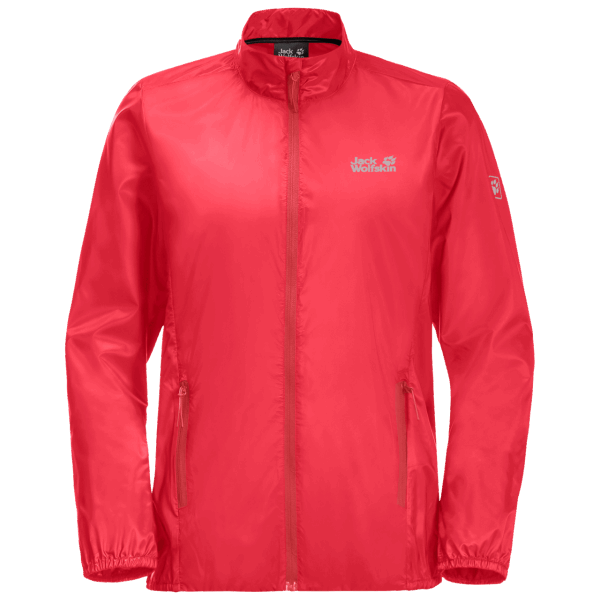 Origin Tulip Red Jack Wolfskin Pack & Go Windshell Voor Dames