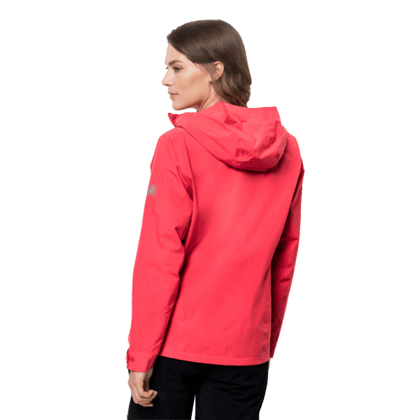 Beste Tulp Rode Jack Wolfskin Pack & Go-shell Voor Dames