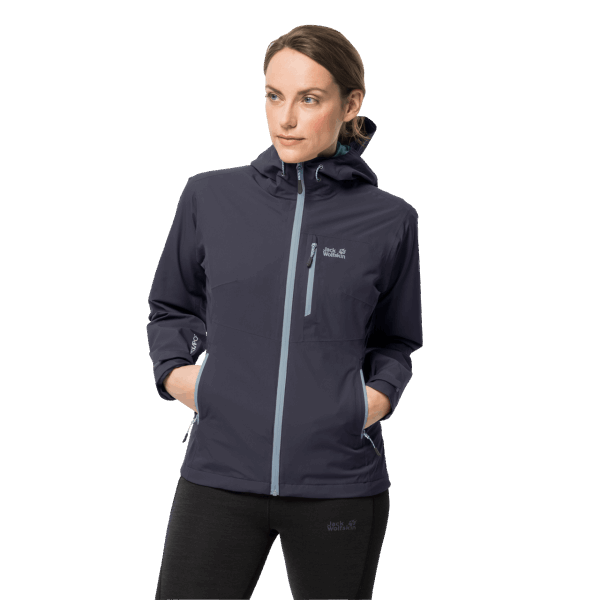 Grafietkleurige Dames Eagle Peak Jas Jack Wolfskin