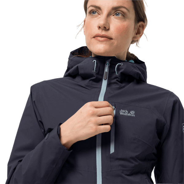Grafietkleurige Dames Eagle Peak Jas Jack Wolfskin