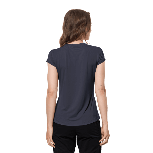 Collectie Tasman Dames Jack Met Korte Mouwen, Grafiet, Wolfskin