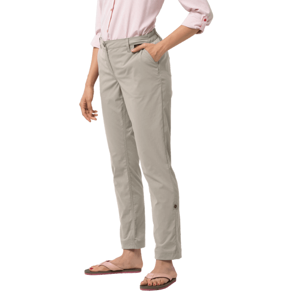 Fashion Dames Desert Roll-up Broek Stoffige Grijze Jack Wolfskin