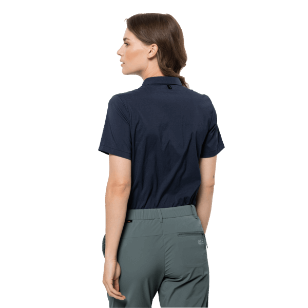 Dames Pack & Go Shirt Jack Wolfskin Nachtblauw Merk