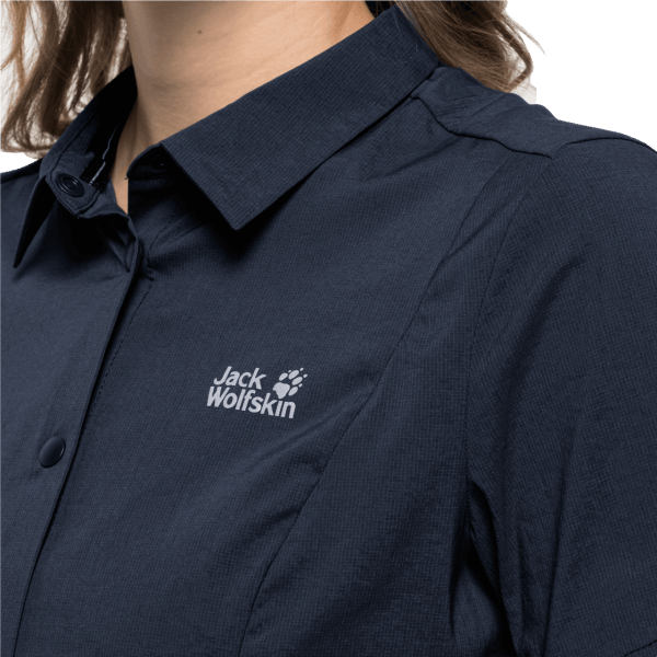Dames Pack & Go Shirt Jack Wolfskin Nachtblauw Merk