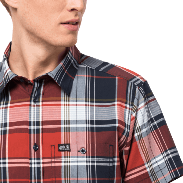 Jack Wolfskin Fashion Mexican Pepper Checks Little Lake-shirt Voor Heren