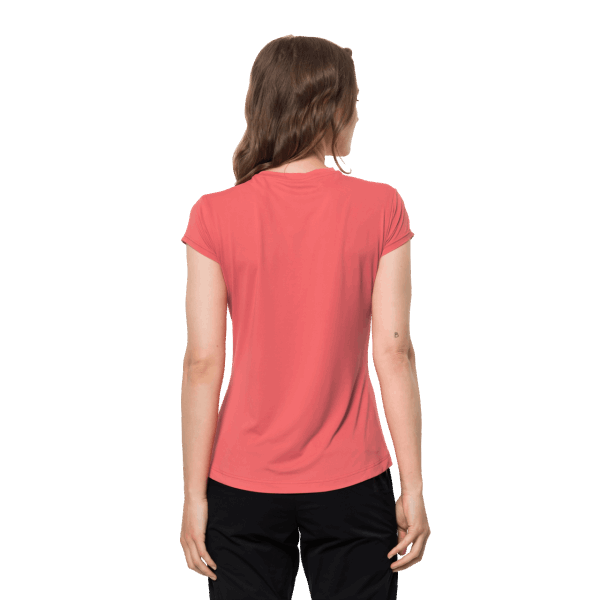 Origin Jack Wolfskin Dames Tasman Korte Mouw Desert Rose
