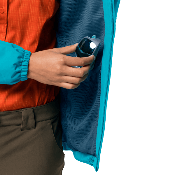 Stormy Point Damesjack Dark Aqua Jack Wolfskin Origin