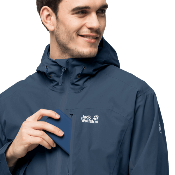 Heren Eagle Peak Jas Jack Wolfskin Fashion Donderblauw