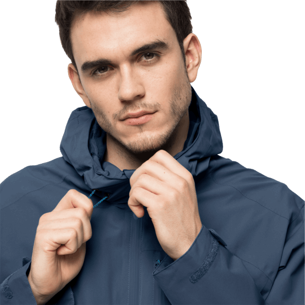 Heren Eagle Peak Jas Jack Wolfskin Fashion Donderblauw