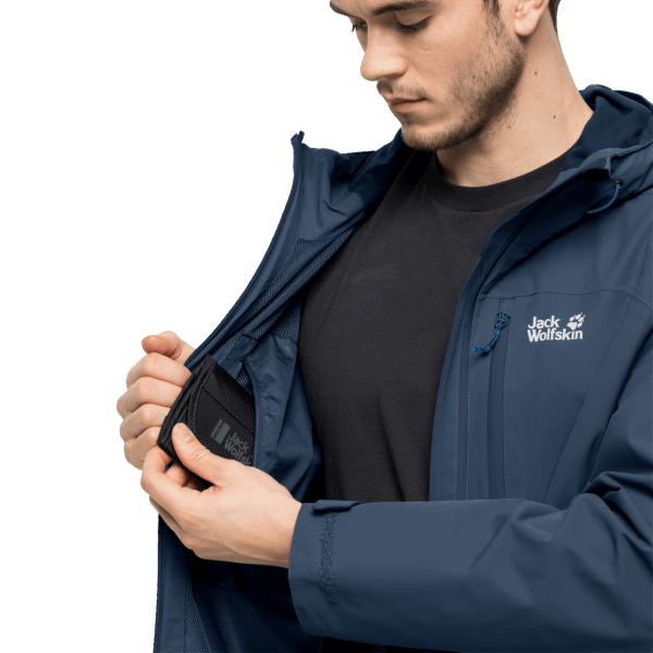 Heren Eagle Peak Jas Jack Wolfskin Fashion Donderblauw