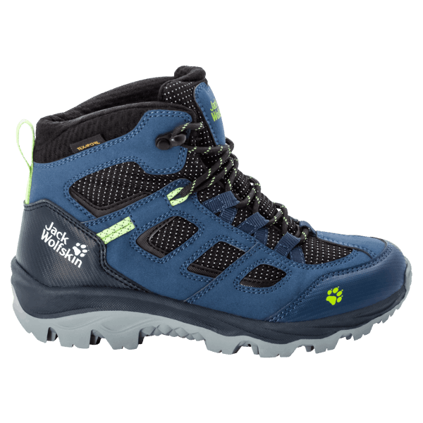 Donkerblauw-limoen Fashion Kid's Vojo Texapore Mid Jack Wolfskin