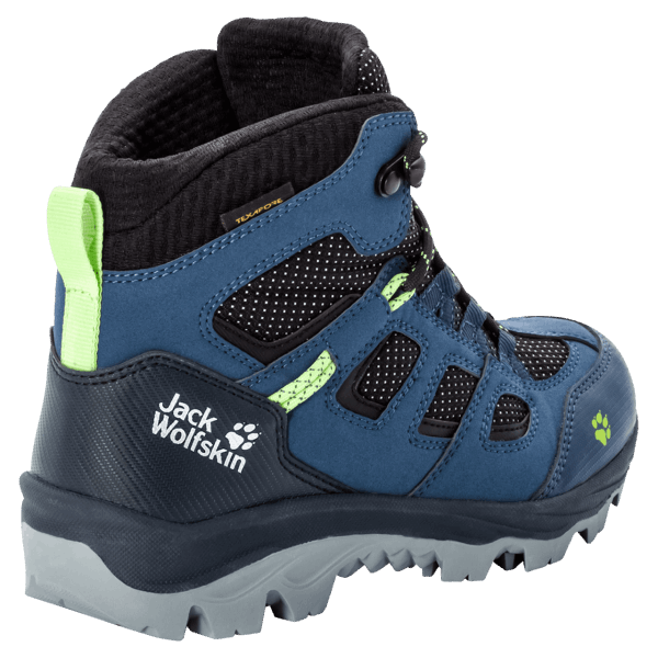 Donkerblauw-limoen Fashion Kid's Vojo Texapore Mid Jack Wolfskin