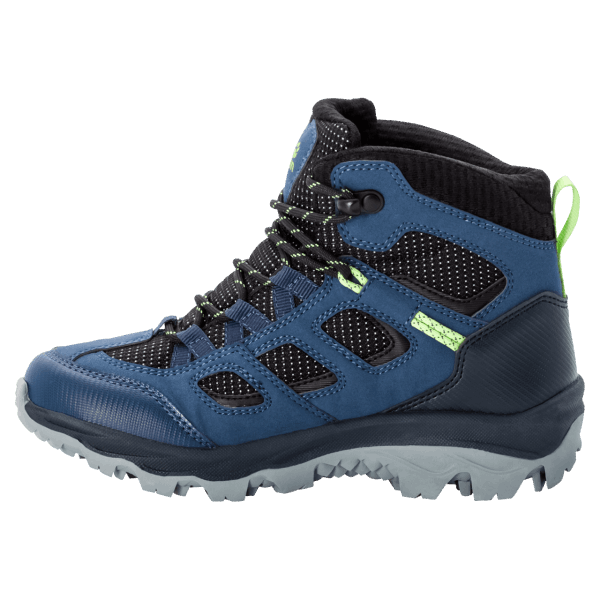 Donkerblauw-limoen Fashion Kid's Vojo Texapore Mid Jack Wolfskin