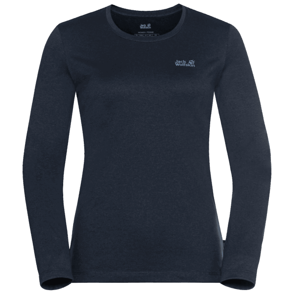 Dames Sky Thermal Ls T Jack Wolfskin Fashion Nachtblauw