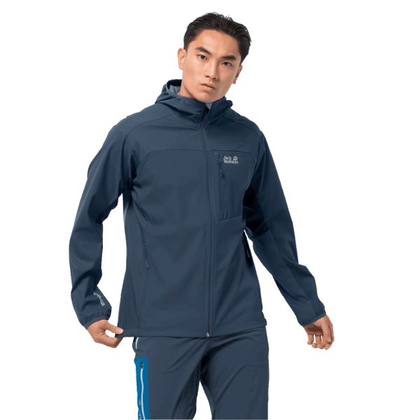 Beste Jack Wolfskin Thunder Blue Heren Softshell Eagle Peak Ii